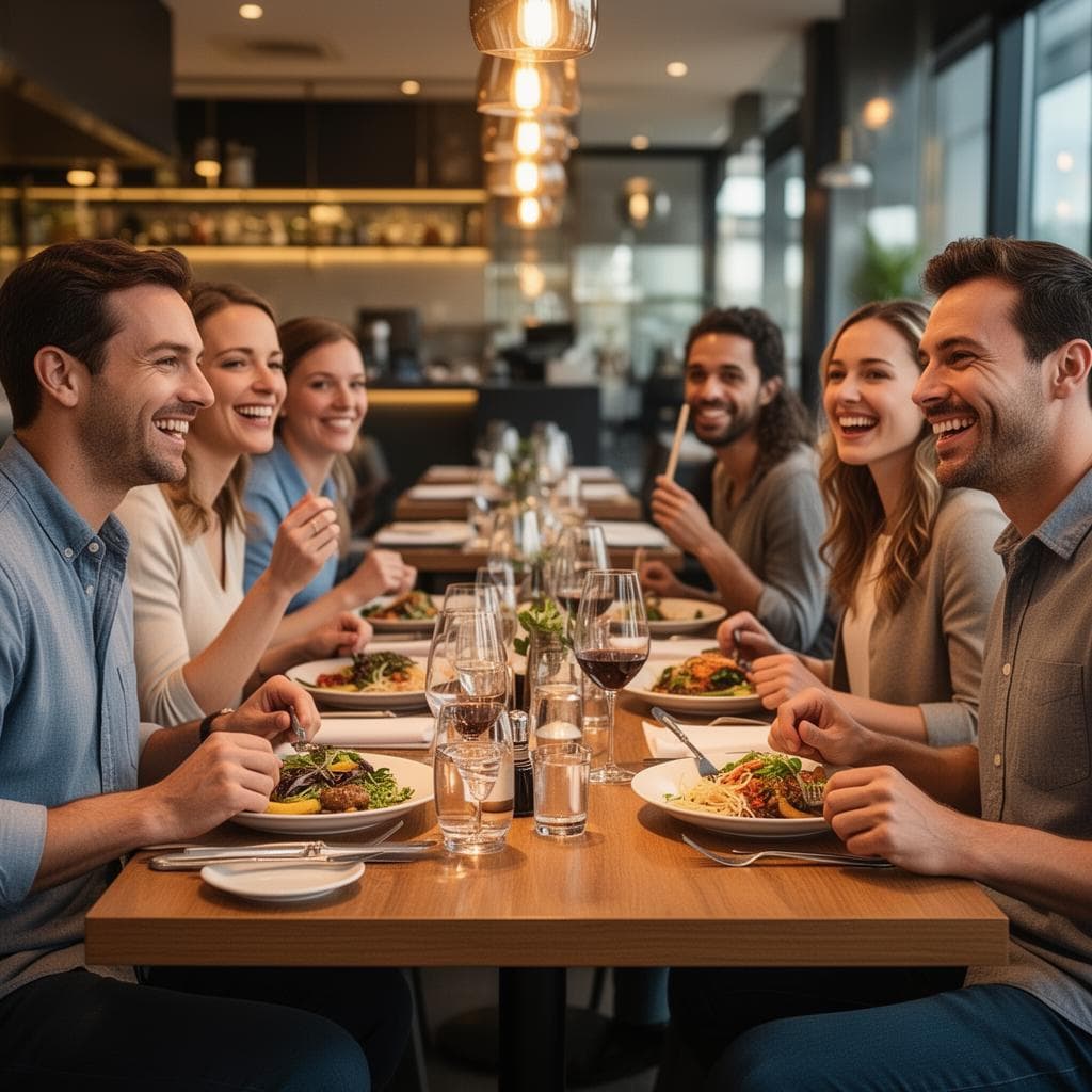 Restaurant guests enjoying their experience