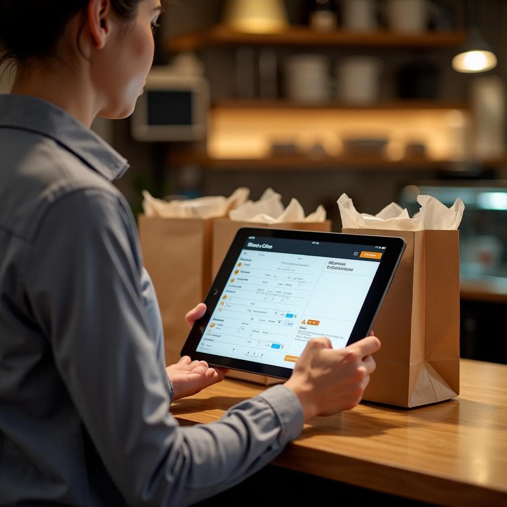 Restaurant ordering on tablet